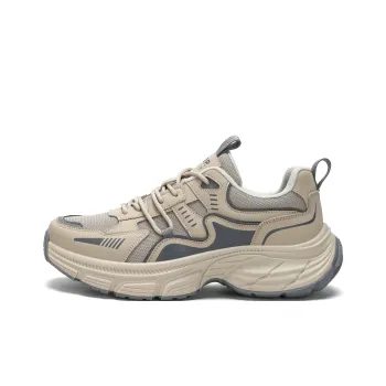 JEEP SPIRIT Lightweight Wear Resistant And Slip Resistant Low Top Chunky Sneakers Men's Light Sandy