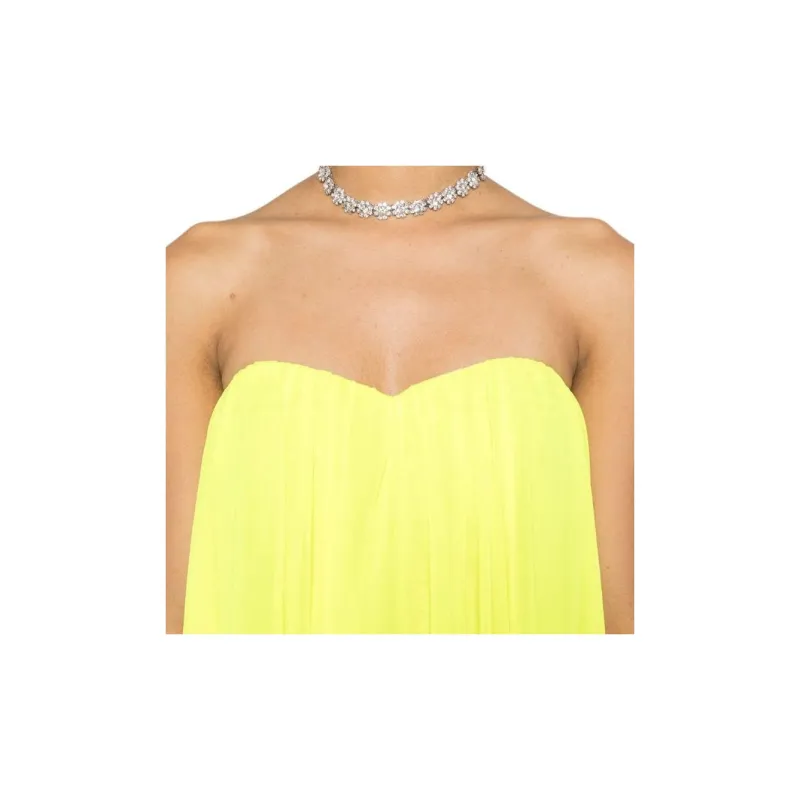 OSCAR DE LA RENTA SS24 Sleeveless Dress Women's Fluorescent Yellow-4