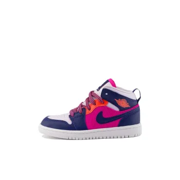 Jordan 1 Mid Fire Pink Barely Grape PS