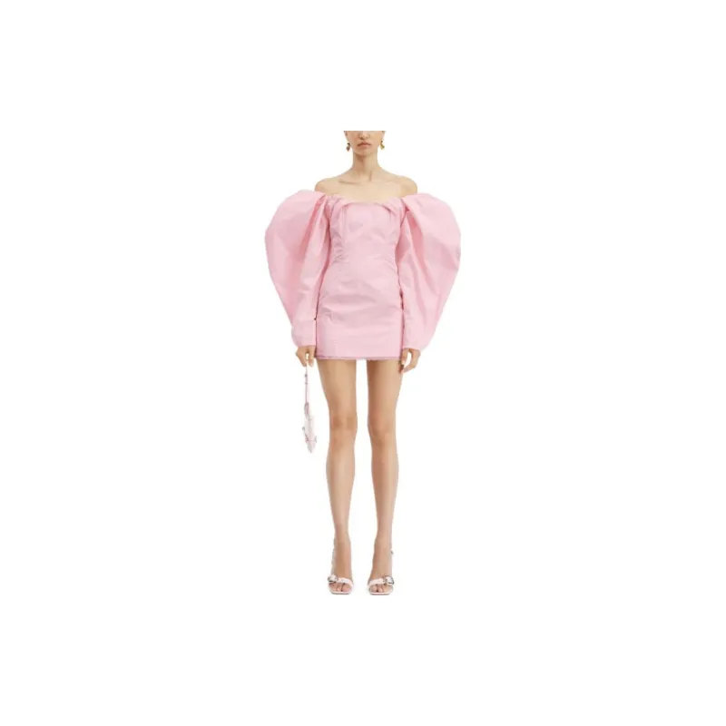 Jacquemus La Robe Taffetas Dress Light Pink-1