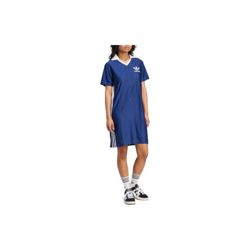 Adidas Originals Short Sleeved Dresses Women's Dark Blue-1