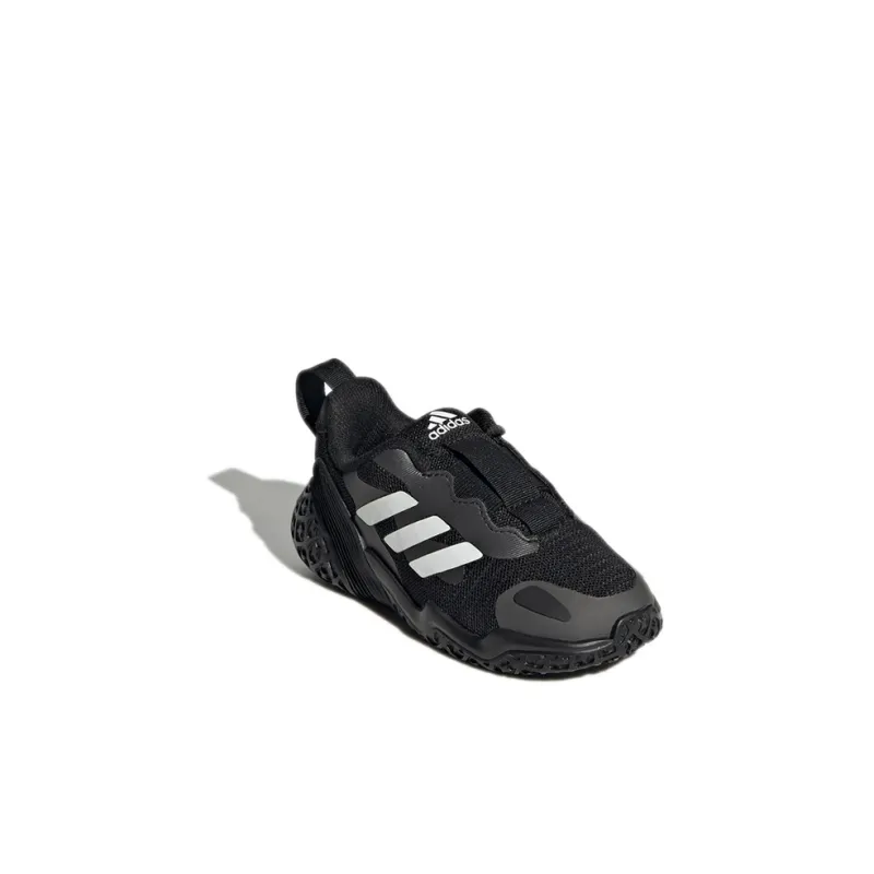 Adidas 4Uture Rnr AC I Anti Slip Wear Resistant Low Top Running Shoes Black White Infant And Toddler-2