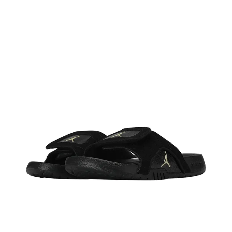 Air Jordan Hydro 12 Slide Black Metallic Gold GS-2