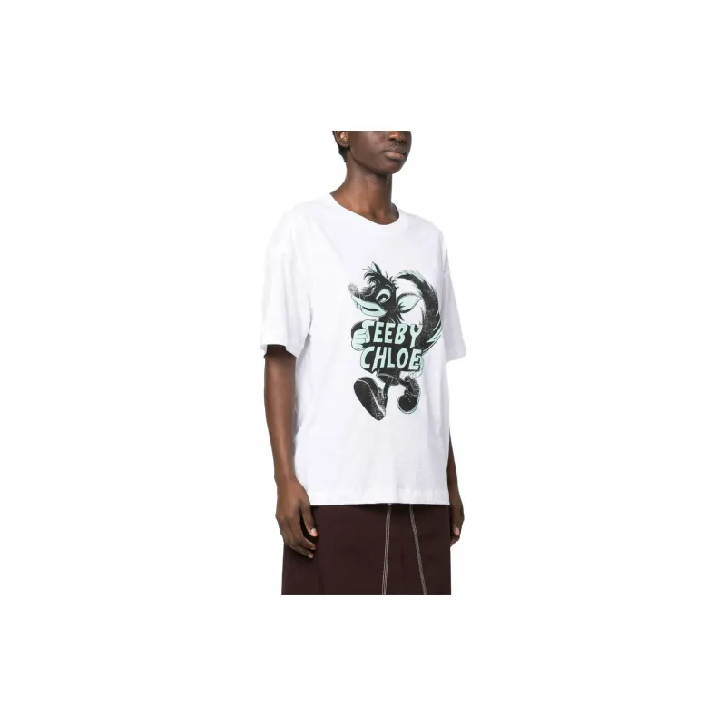 See By Chloé Logo print Short sleeve T shirt-3