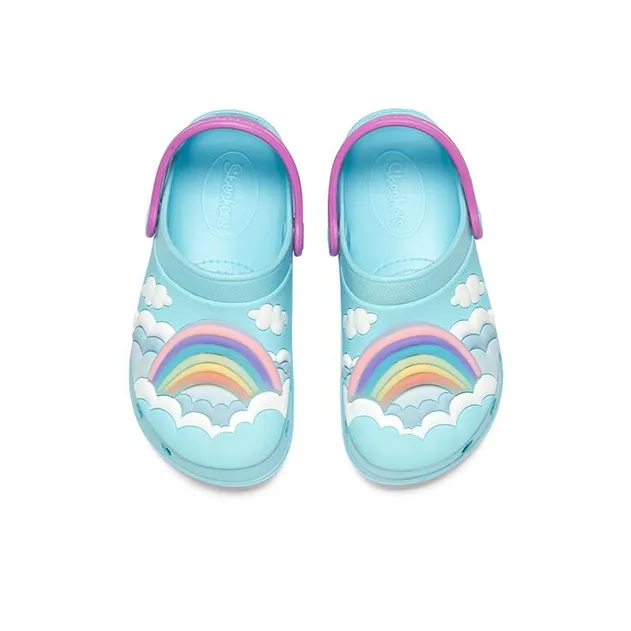 Skechers Foamies Heart Charmer Slip-Resistant Children's Sandals Blue Multicolor Teenagers-3
