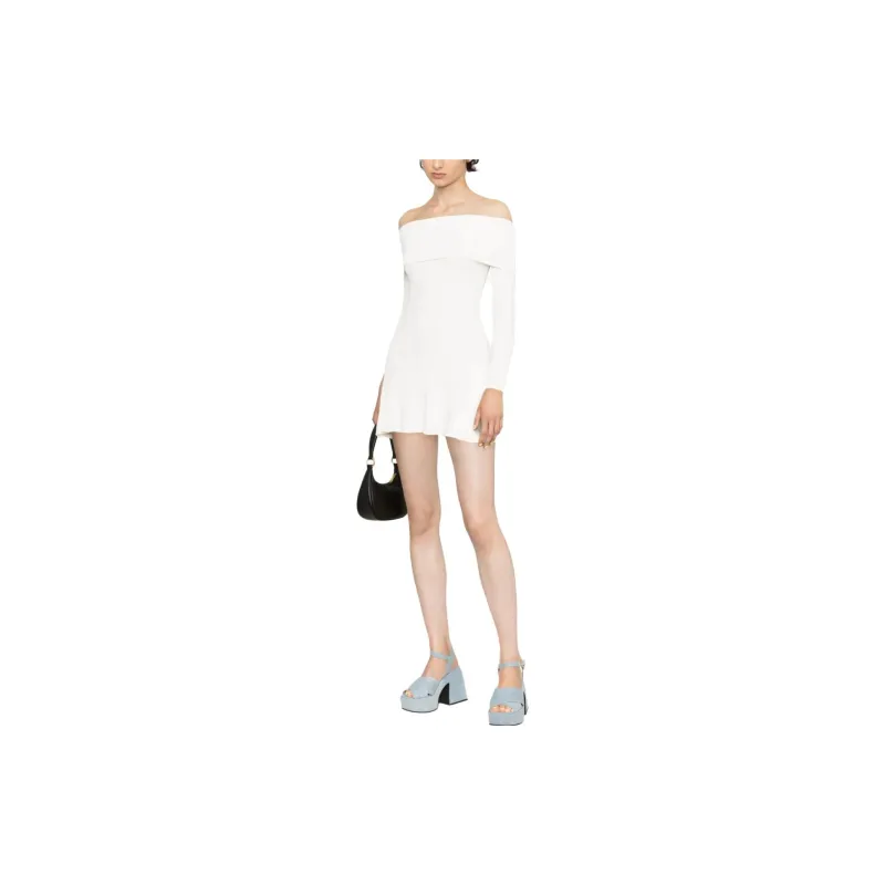 Self portrait Off shoulder Ribbed knit Minidress-1