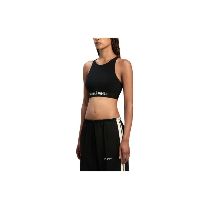 PALM ANGELS Logo Underband Cropped Top-3