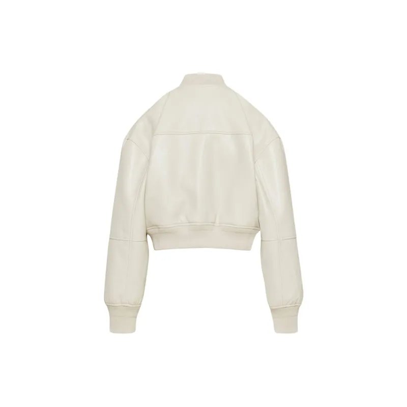 ARITZIA FW24 Babaton Synergy Bomber Jackets Coats Women's Matte Pearl/Matte Pearl-1