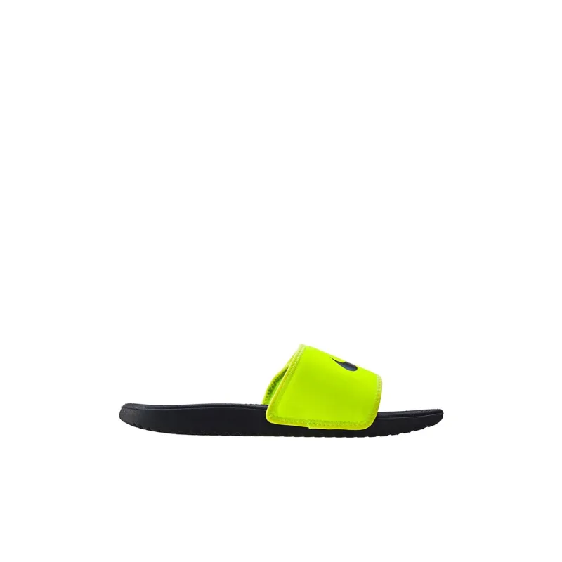 Nike Kawa Anti Slip Wear Resistant Slippers Black Green Kids'-1