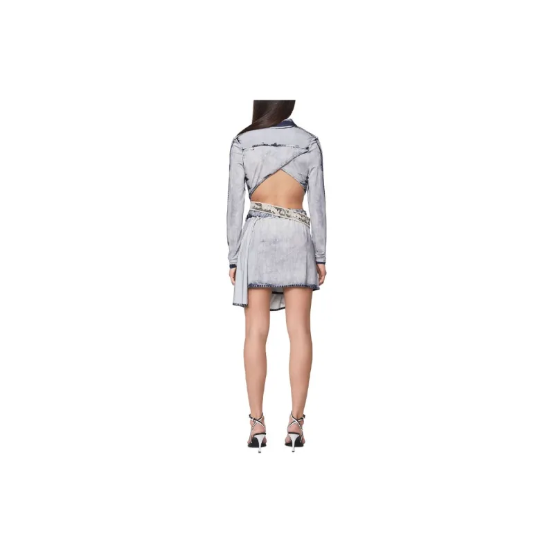 DIESEL Denim Short Skirts Women's Blue-1