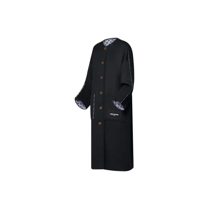 Lv Double Face Blanket Stitch Coat-2