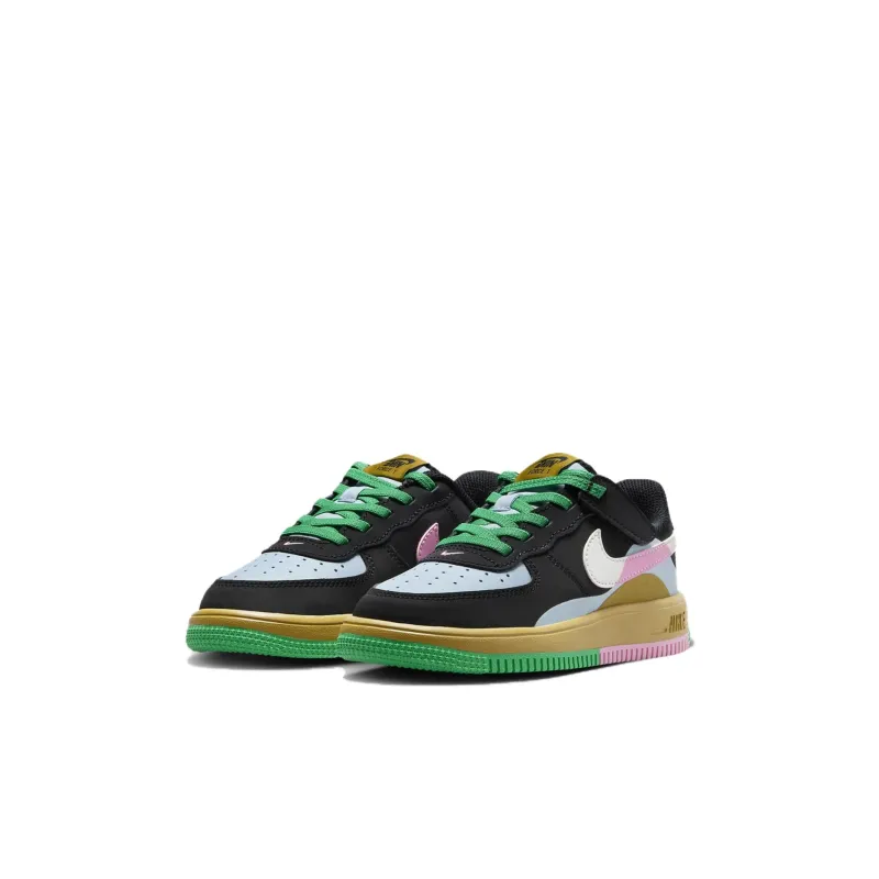 Nike Air Force 1 LV8 2 EasyOn Abrasion Resistant Low Top Skateboard Shoes Black Blue Kids'-2