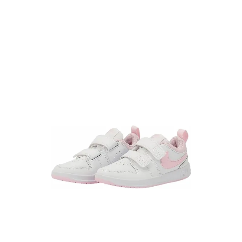 Nike Pico 5 Slip-Resistant Cushioning Wear-Resistant Low-Top Skateboard Shoes White Pink Children Aged 3-7 Years Old-2