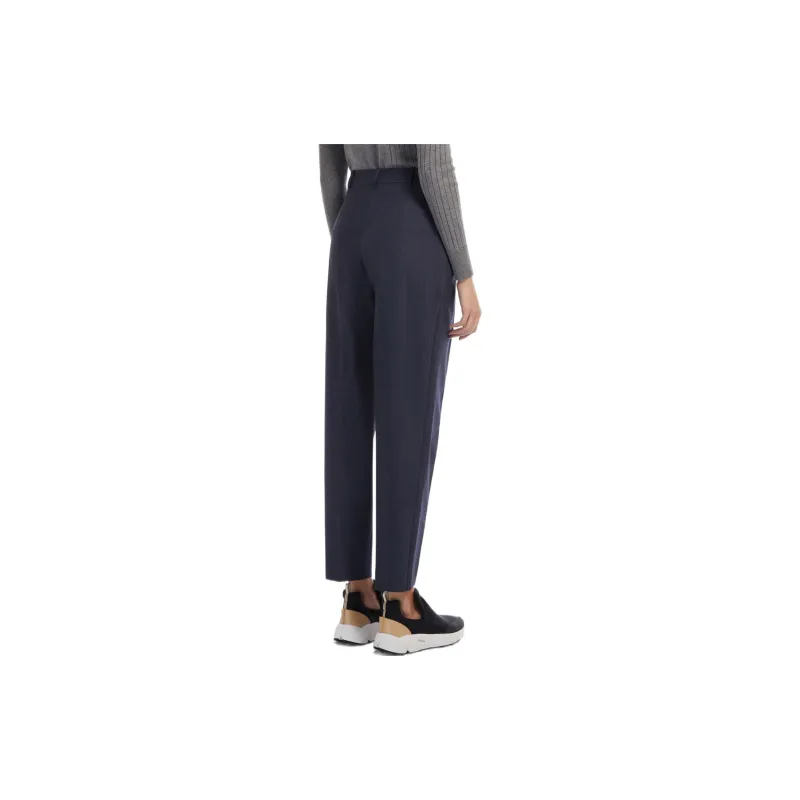 MaxMara Studio Casual Pants Women's Navy Blue-3