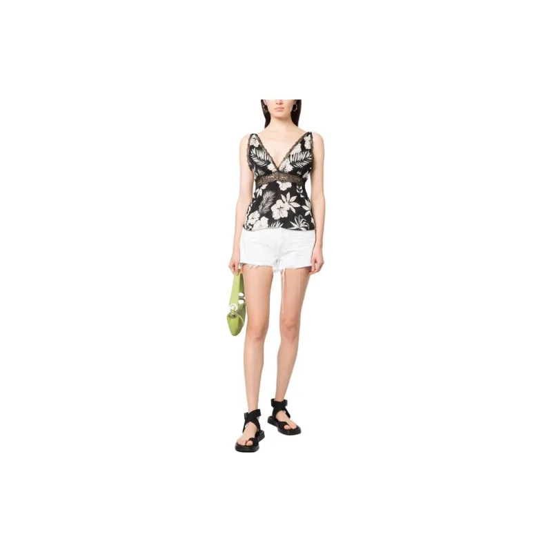 PINKO Floral Printed V Neck Sleeveless Top-1