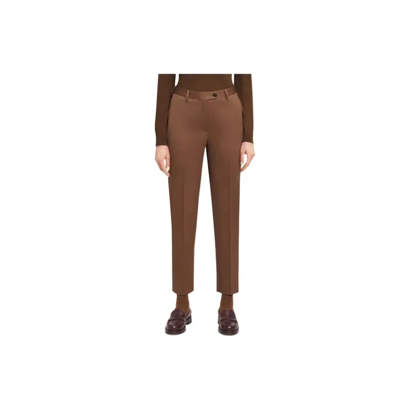 KITON Trousers Virgin Wool Casual Pants Women's Brown-2