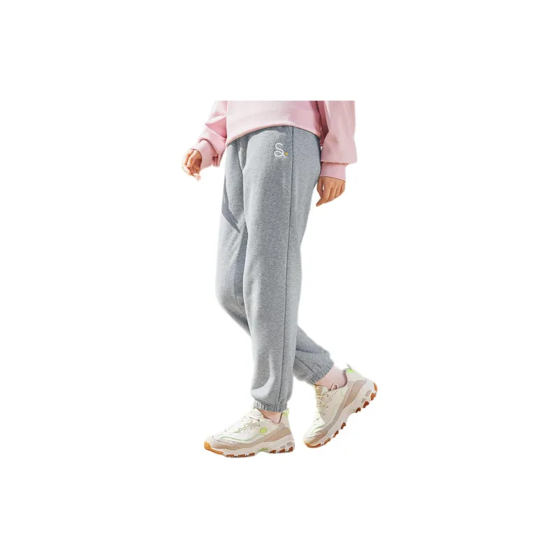 Skechers Knitted Sweatpants Women's Medium Heather Gray-3