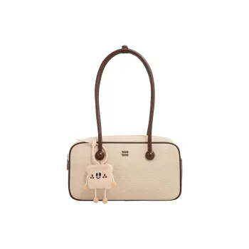 TOUTOU PU Shoulder Bag Large Size Women's Hazelnut Brown