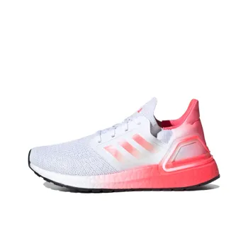 Adidas ULT Ultraboost 20 J Low Top Kids' Running Shoes White Pink Gradient Teenagers