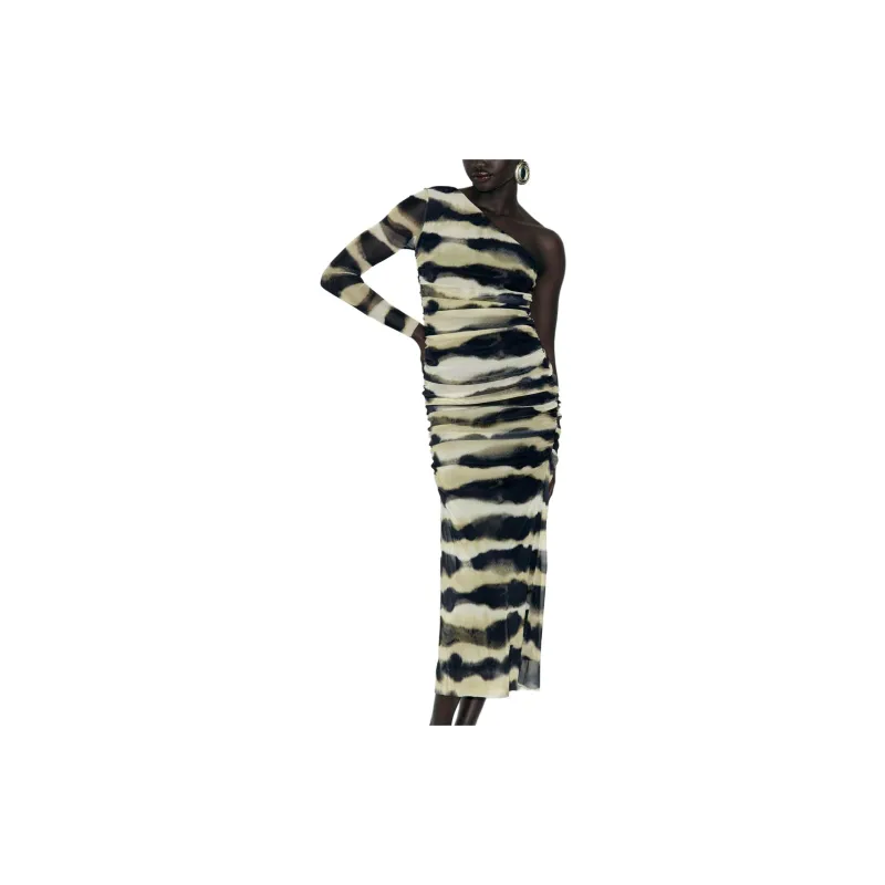 ZARA Long-Sleeved Dresses Women's Orange-2