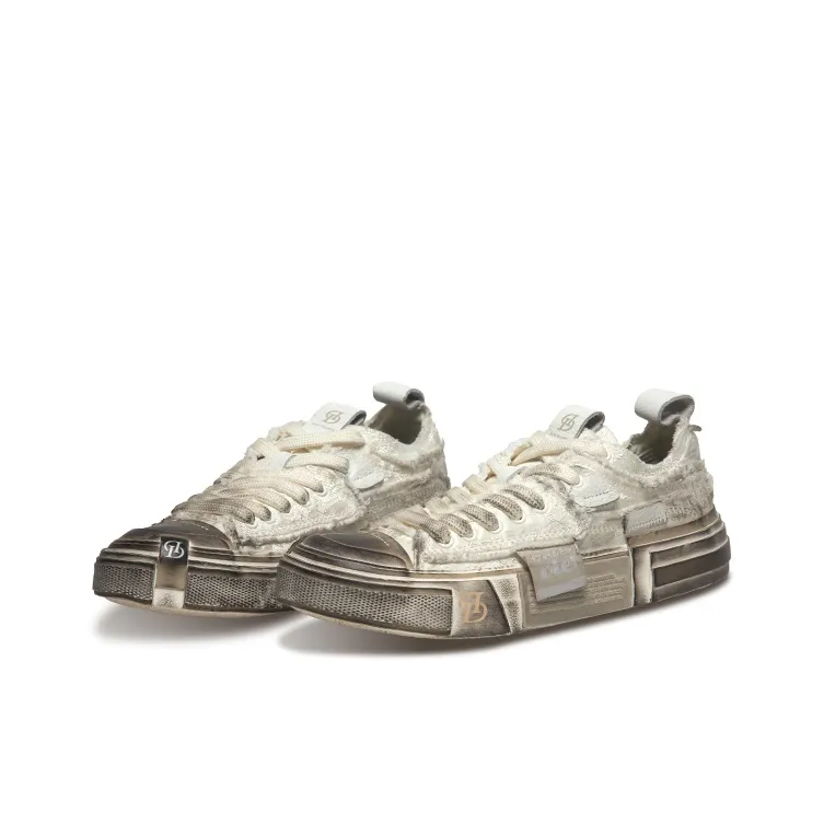 Daisy Fellowes Anti-Slip And Wear-Resistant Height Increasing Low-Top Skateboard Shoes Unisex White Couple Trendy Shoes-2