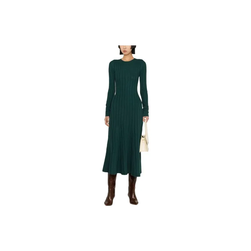 Reformation Long-Sleeved Dresses Women's Green-1