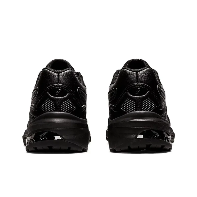 Asics GT 1000 Leather 2 Cushioning Wear Resistant Low Top Kids' Running Shoes Black Teenagers-4