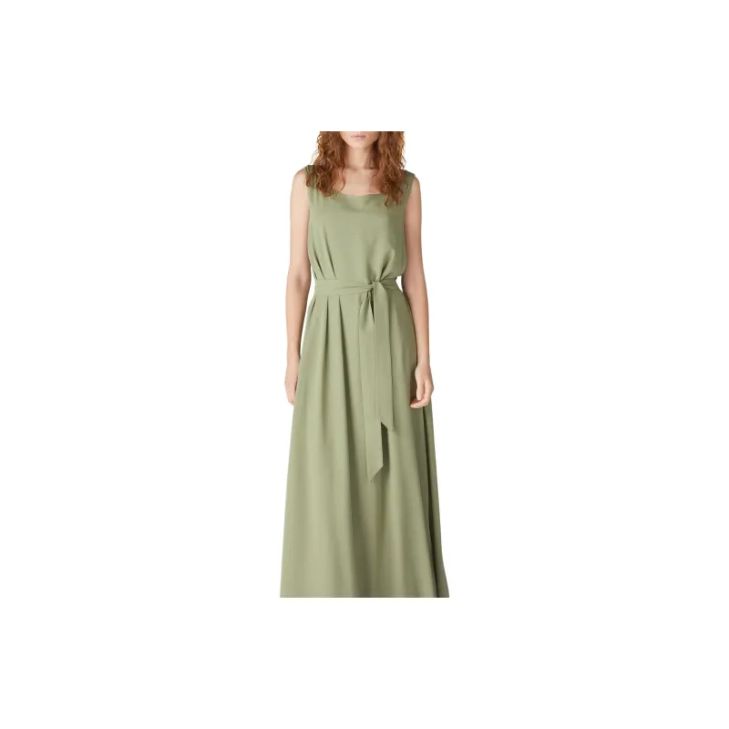 Loro Piana SS24 Sleeveless Dress Women's Green Tea Brown-4