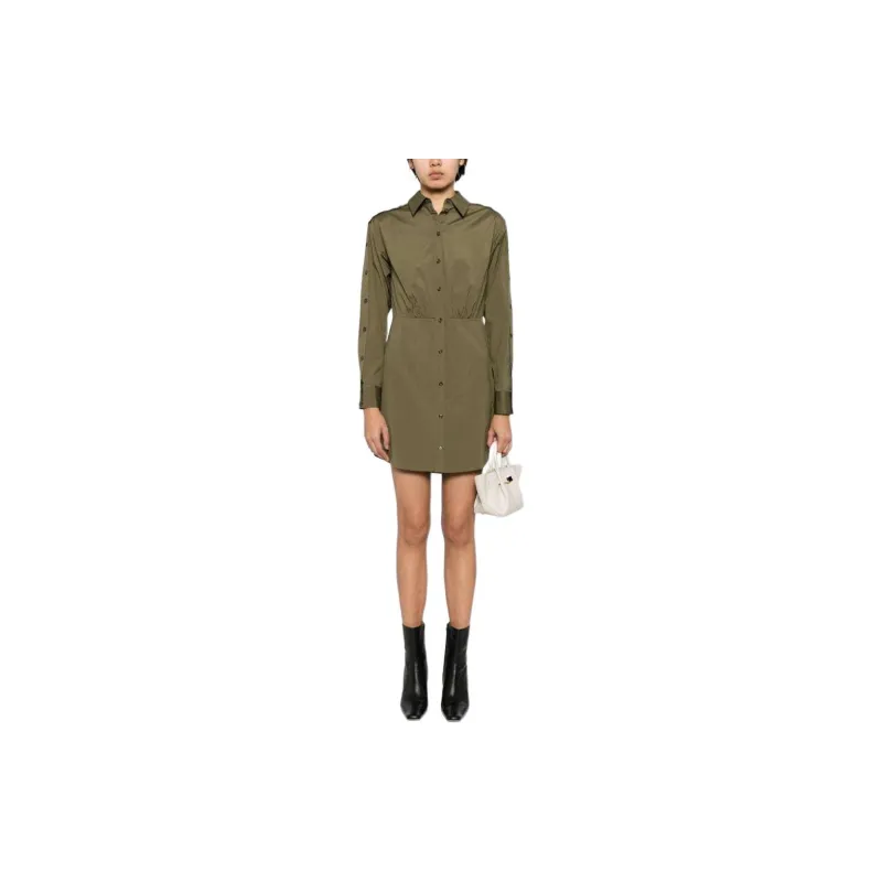 VERONICA BEARD Rae Stretch-cotton Mini Shirtdress-1