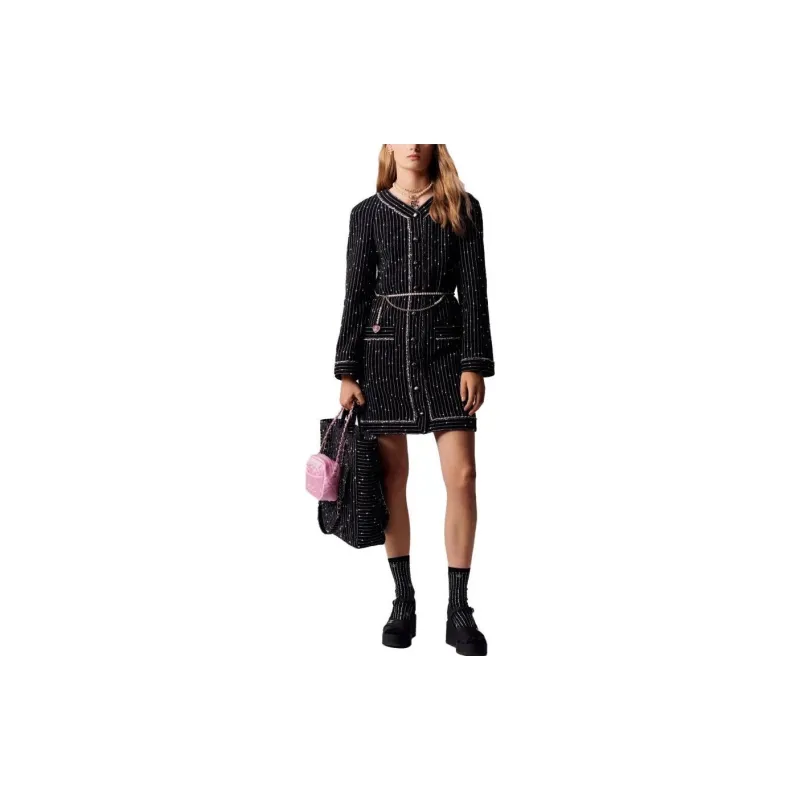 CHANEL Coats Women's Black-2
