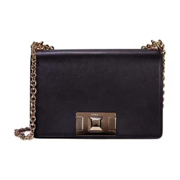 Furla Mimi Collection Cow Leather Small Square Bag Shoulder Bag, Crossbody Bag Mini Women's Black