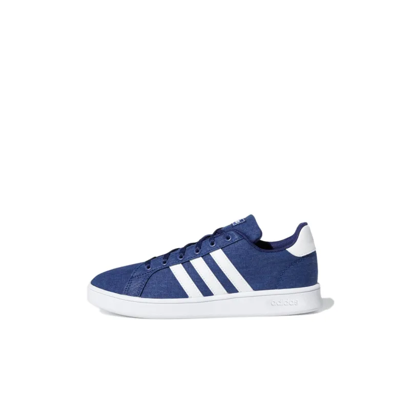 Adidas Neo GRAND COURT K Abrasion Resistant Low Top Kids' Skateboarding Shoes Marine Blue Kids'-0