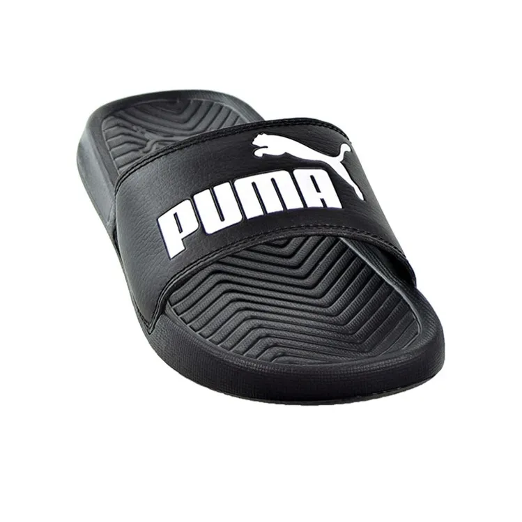 PUMA Popcat Anti Slip Wear Resistant Kids' Slippers Black Teenagers-1