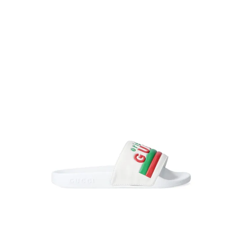 GUCCI "Original GUCCI" Slide White Green Red Kids-1
