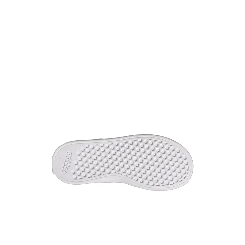 Adidas Neo GRAND COURT 2.0 EL K Abrasion Resistant Low Top Skateboard Shoes White Green Pink Kids'-3