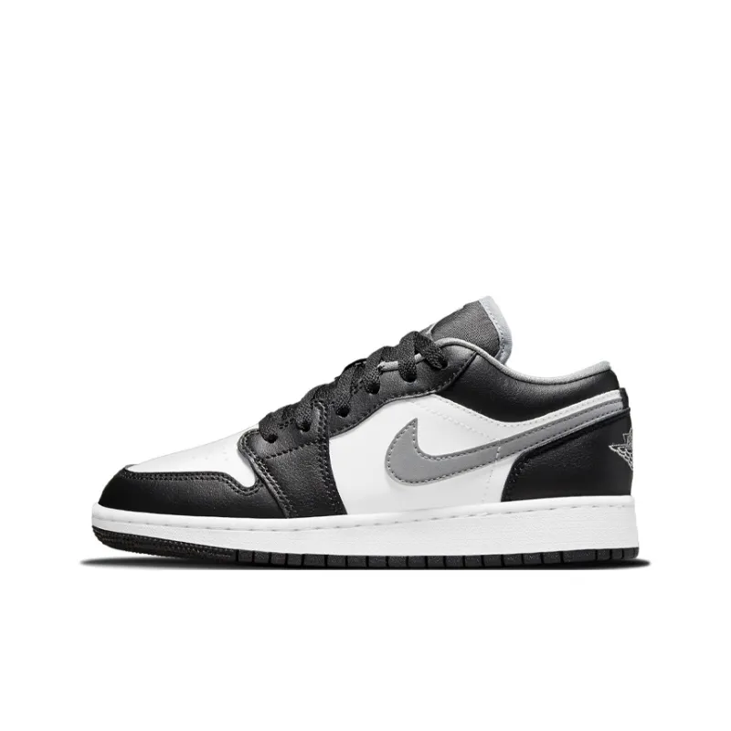 Jordan Kids Air Jordan 1 Low 'Black/Grey/White' Sneakers-0