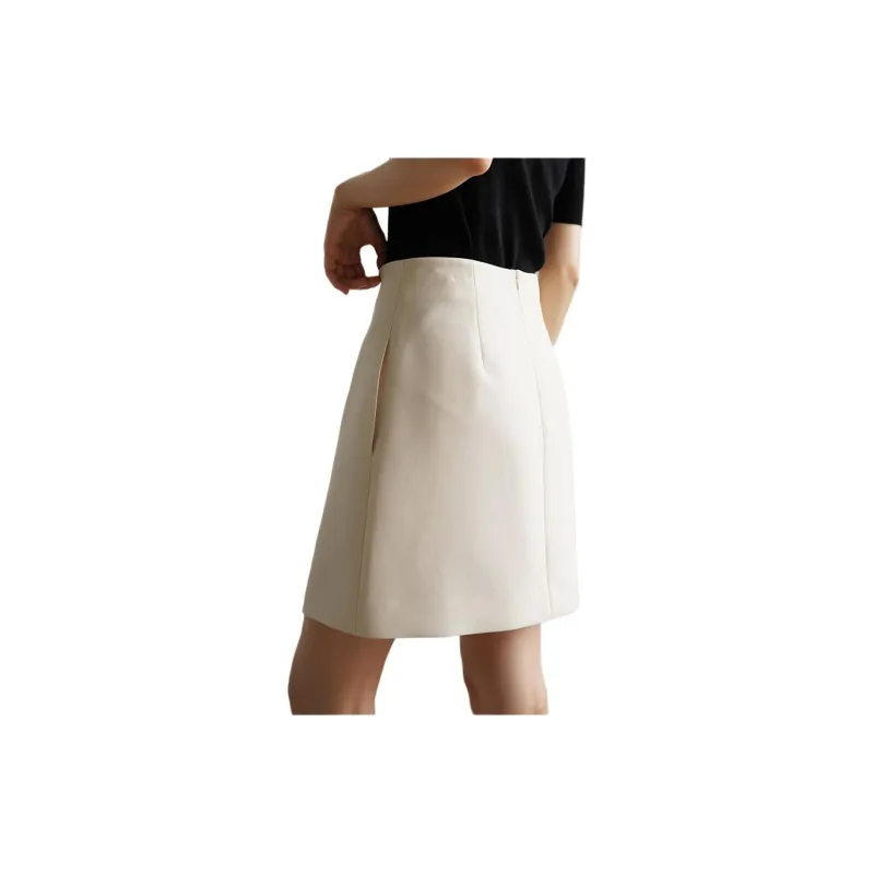 SHALLOW STREAMS Casual Short Skirts Women's Gentle Apricot-3