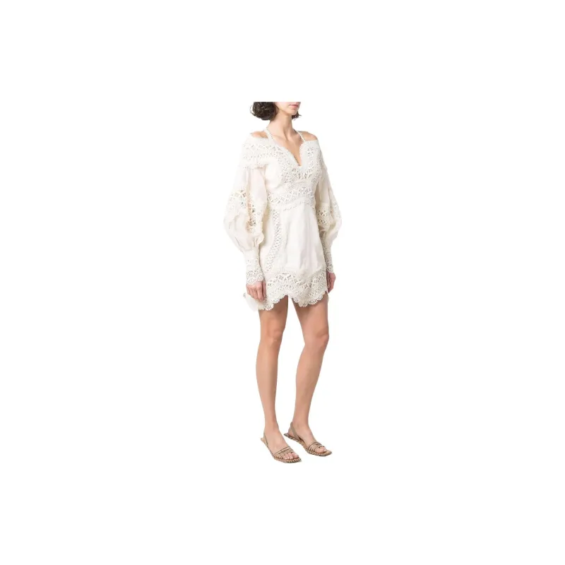 Zimmermann Long Sleeved Dresses Women's White-3
