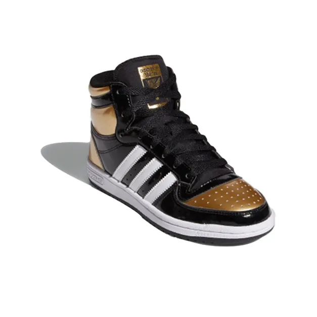 Adidas Top Ten Rb J High Top Kids' Skateboarding Shoes Black Gold White Teenagers-2