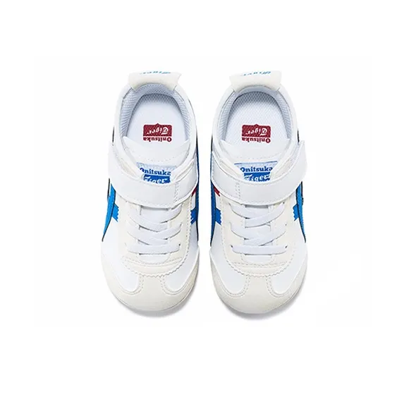 Onitsuka Tiger MEXICO 66 Anti Slip Wear Resistant Low Top Toddler Shoes White Blue Infant And Toddler-5