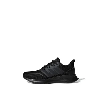 Adidas Neo Runfalcon 1.0 K Slip Resistant Low Top Kids' Running Shoes Pure Black Kids'