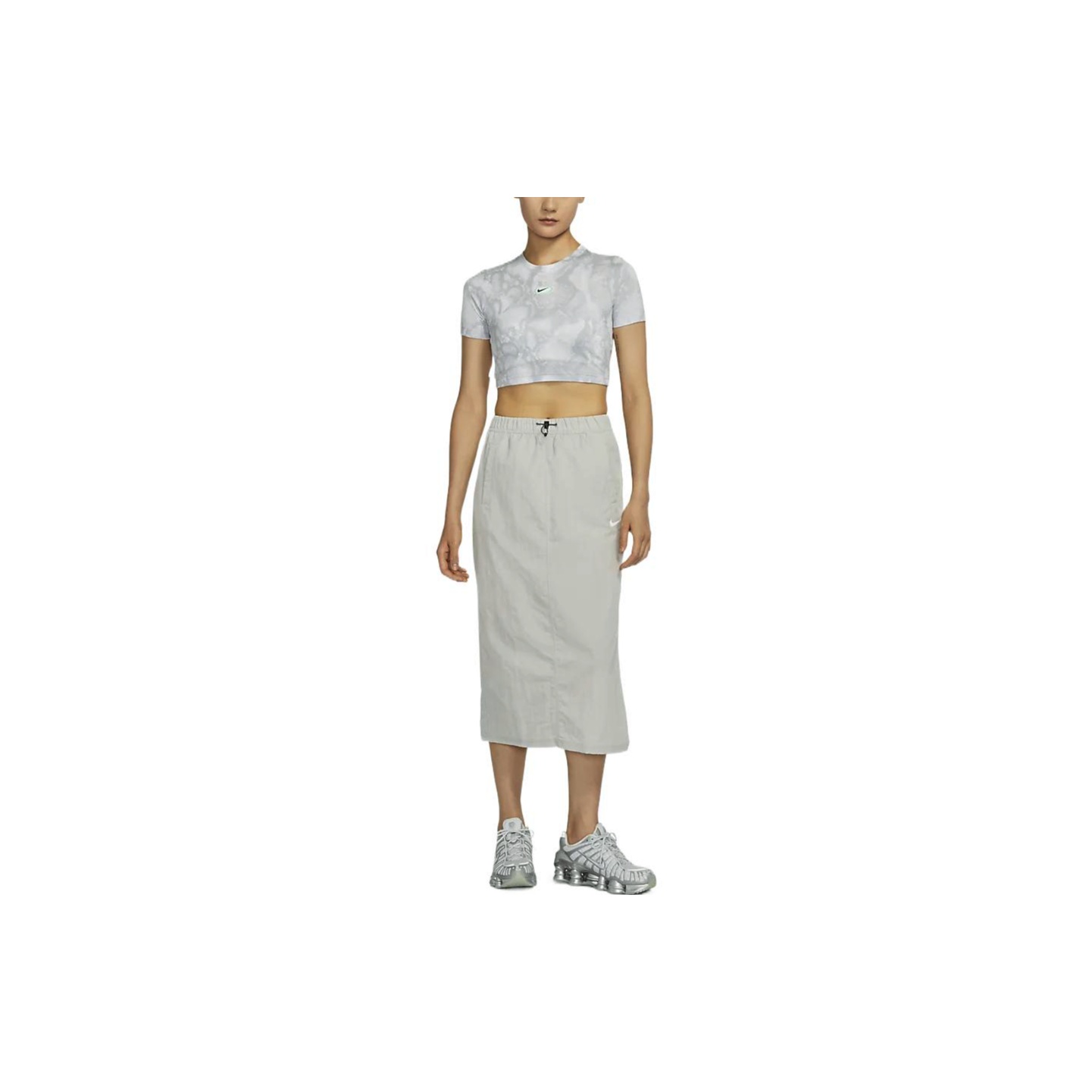 Nike Casual Long Skirts Women's Gray M - POIZON