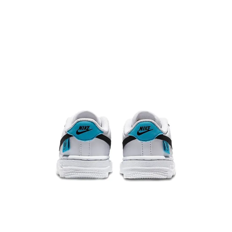 Nike Air Force 1 Worldwide Low Top Skateboard Shoes White Black Blue Infant And Toddler-4