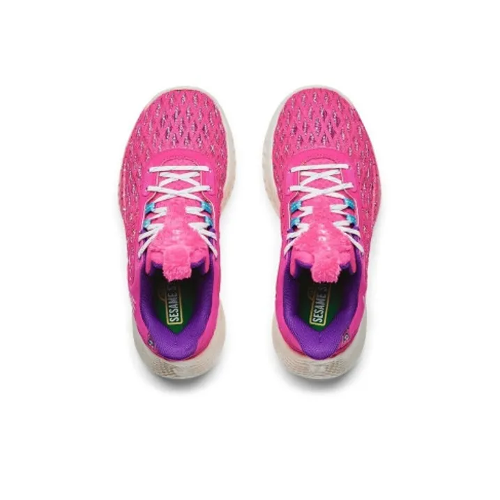 SESAME STREET x Under Armour Curry 9 Flow Cushioning, Wear Resistant Low Top Children's Basketball Shoes Pink Unisex-5
