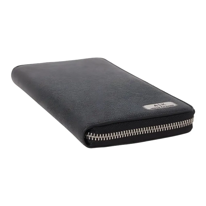 ARMANI EXCHANGEAE Genuine Leather Wallet Men's Black-3