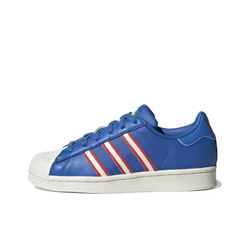 Adidas Superstar Bright Royal Off White Red GS