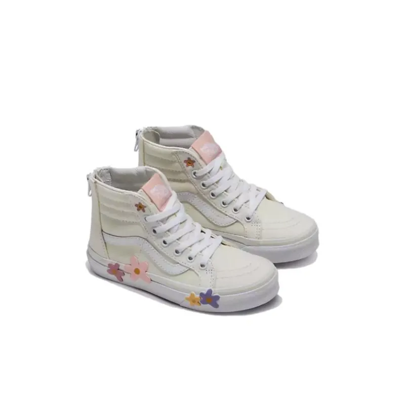 Vans Sk8-Hi Anti-Slip Wear-Resistant Low-Top Kids' Skateboarding Shoes White Kids'-2