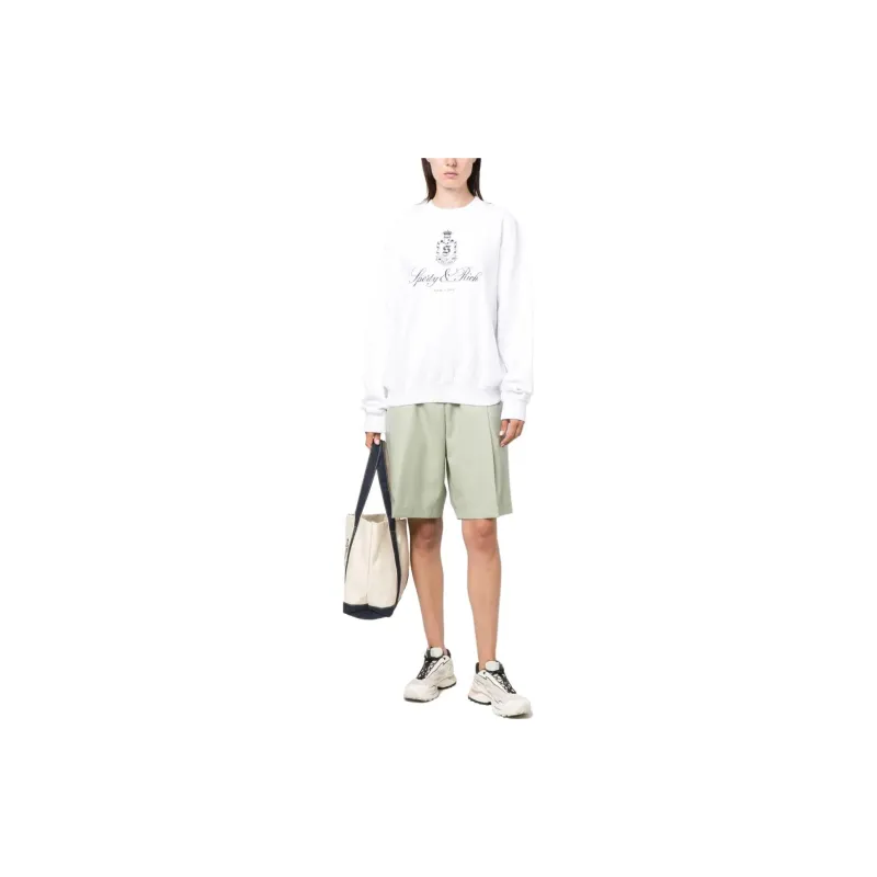 SPORTY & RICH Logo print Cotton Sweatshirt-1