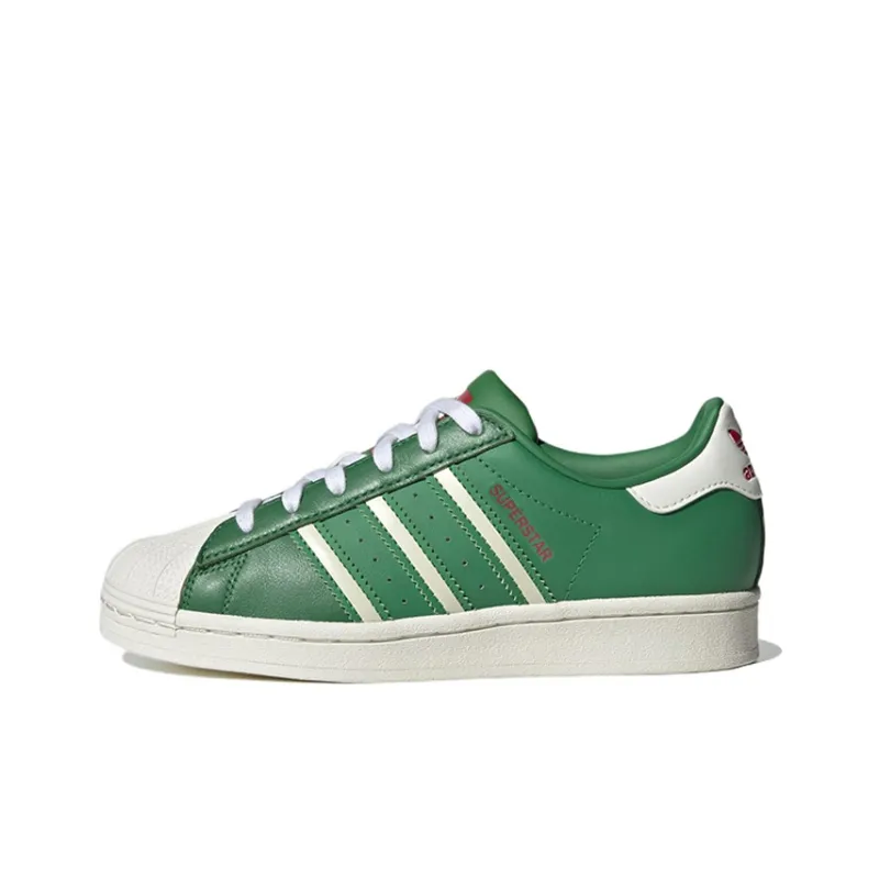 Adidas Originals Anti Slip Wear Resistant Low Top Kids' Skateboarding Shoes Green Teenagers-0