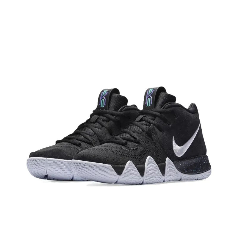 Nike Kyrie 4 Kyrie 4 Mid Top Children's Basketball Shoes Black White Unisex-2